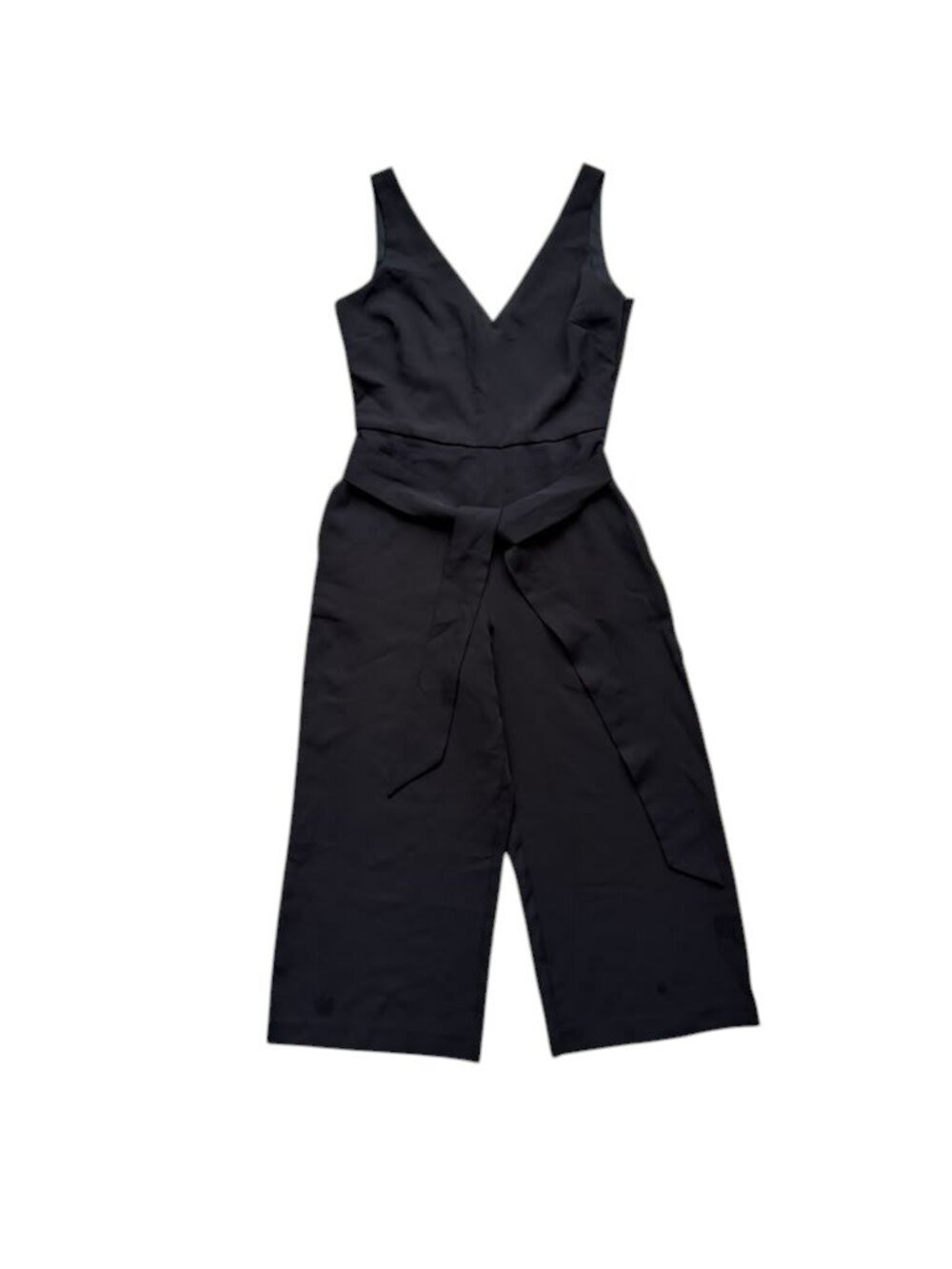 Sam Edelman Black Tie Waist Wide Leg Jumpsuit Size 8 NWT.